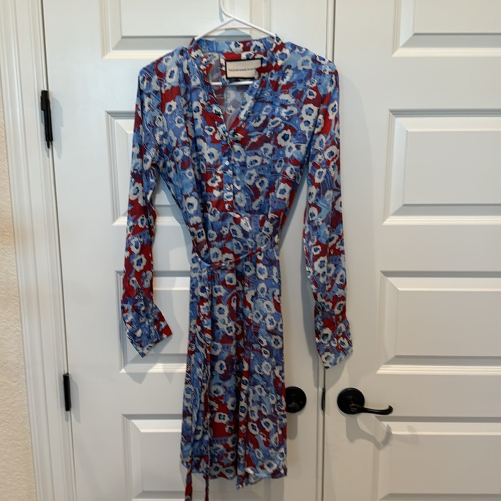 NWT FALGUNI SHANE PEACOCK EDEN SHORT DRESS MEDIUM